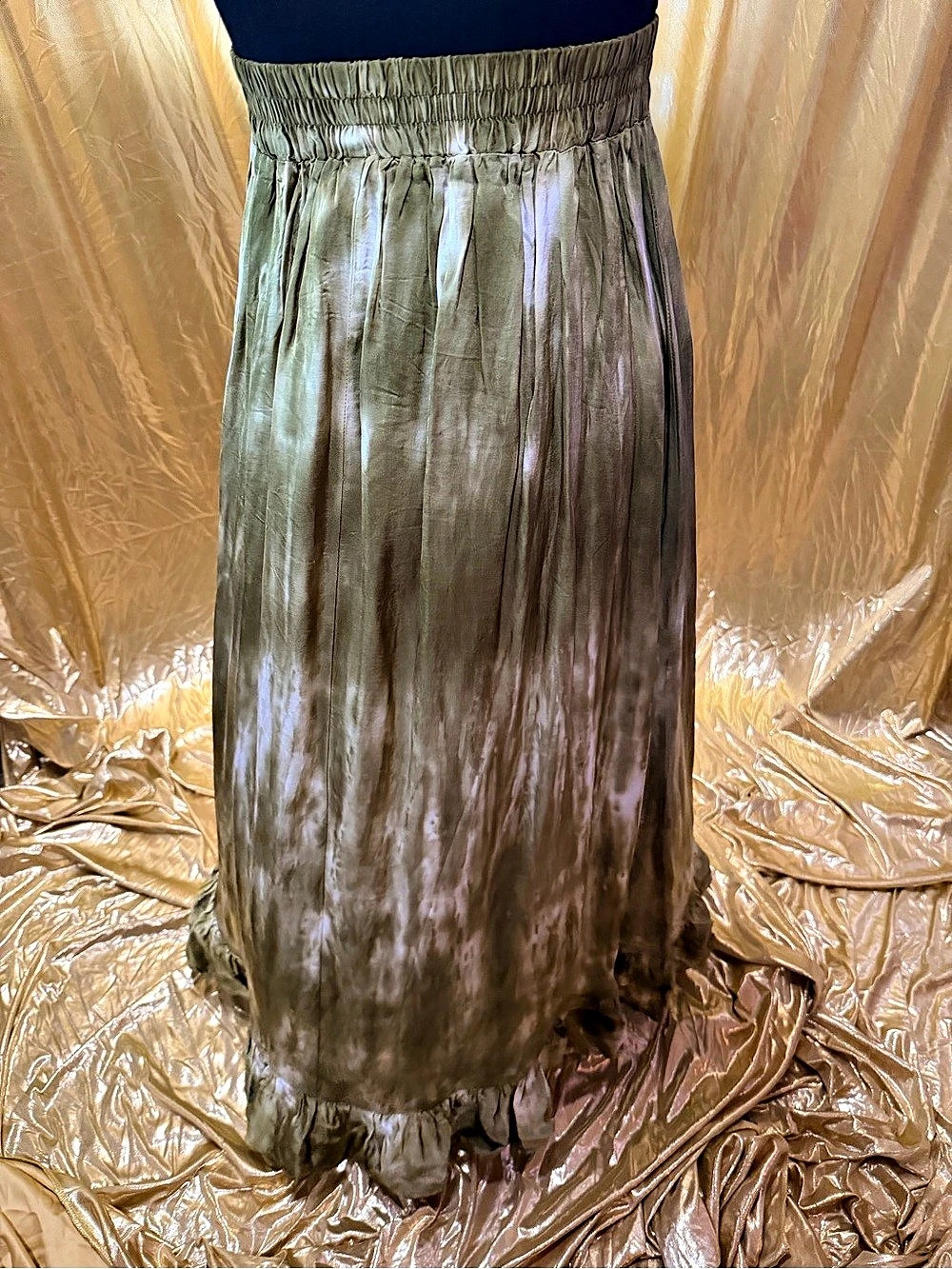 Disney Studio Costume Dept green tie dye maxi skirt Industry Brand - XS New with